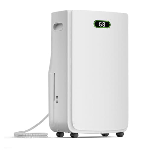 Image of 20L/Day Dehumidifier – Powerful Moisture Removal for Large Rooms, Living Room, Warehouse – Low Noise (55dB) – Timer Function – UV Sterilization – White Modern Design