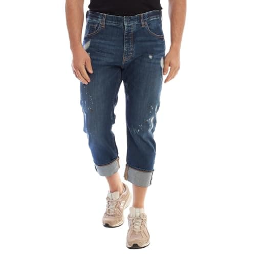 Image of Emporio Armani Straight Leg Trousers with hems 3Z1J09 Men Denim