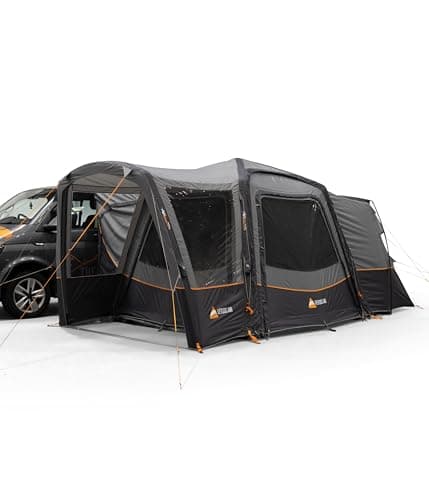 Image of Vango Versos Air Driveaway Awning - Inflatable Campervan Motorhome Awning with Annexe & Canopy (Low (180-210cm))