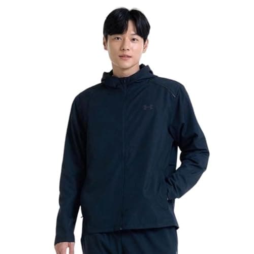 Image of Under Armour Mens Storm Run Hooded Jacket Black/Reflect L