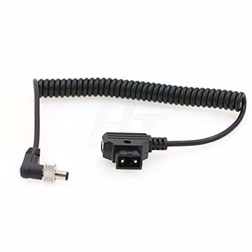 Image of D-tap to Right Angle Locking DC Power Cable for Atomos Shogun Flame and Ninja Inferno, PIX-E7 Monitor (P-tap)