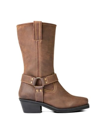 Image of Joe Browns Women's Tan Leather Riding Boots Mid Calf, 5 UK