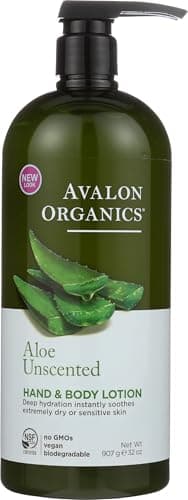 Image of Avalon Organics Hand and Body Lotion, Aloe Unscented - 32 oz
