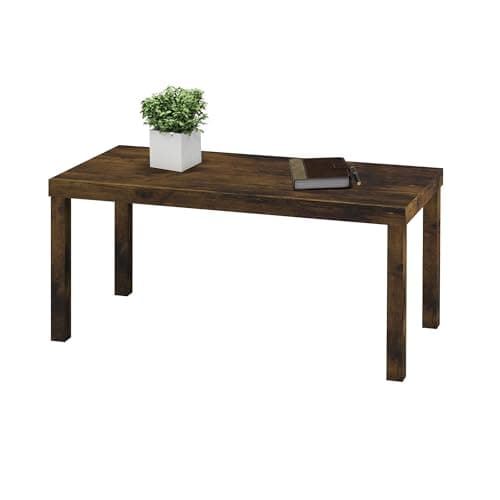 Image of URBNLIVING Coffee Sofa Side End Desk Table for Living Room, Home Office, Functional Accent Furniture, Stylish Desk Table for Office or Living Room, Home Wooden Furniture - Rustic Brown