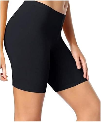 Image of KIKFIT Ladies Black Cotton Hot Pants Shorts – Soft Stretch Yoga, Gym, Casual Loungewear & Summer Wear Sizes S-2XL (as8, Alpha, s, m, Regular, Regular S/M)