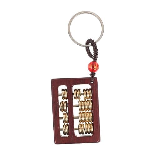 Image of Holibanna Rosewood Mini Abacus Keychain Pendant Lightweight Retro Keys Hanging Decor Bag Ornament Abacus Modeling Statue for Home Accessories