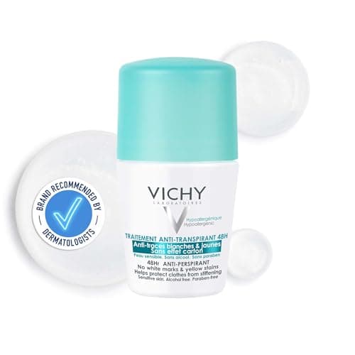 Image of Vichy 48H 'No Trace' Roll-On Anti-Perspirant for Sensitive Skin 50ml