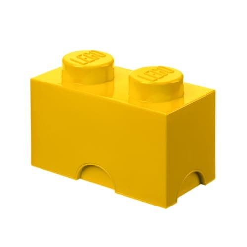 Image of Room Copenhagen Storage Brick "Lego" with 2 Knobs, Yellow