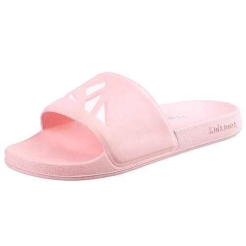 Image of Knixmax Women Sliders Comfort Aqua Slide Sandals Beach & Pool Shoes Open Toe Summer Slippers Slip-on A Pink 8/9UK - 42/43EU