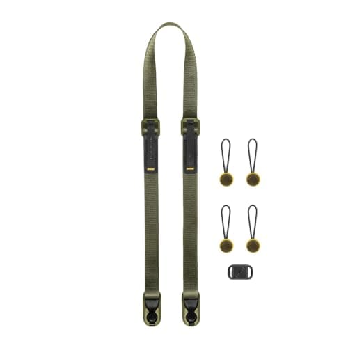 Image of Peak Design Leash Camera Strap, Kelp, Configurable as a Sling, Neck, Shoulder Strap or Safety Tether, Adjustable, Compact, Quick Release, Camera Straps for Photographers, 200 lb Capacity