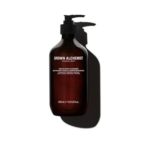 Image of Grown Alchemist Body Cleanser, Geranium, Tangerine, Cedarwood - Organic Body Wash, Sensitive Exfoliating and Moisturising, Natural Bathing Cleansers, Luxury Antioxidant Shower Gels - 500 ml