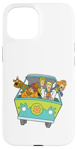 Image of Scooby-Doo and the Gang in Mystery Machine Comedy Cartoon Case for iPhone 15