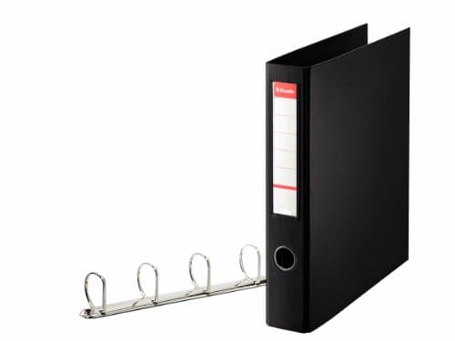 Image of Esselte A4 Maxi 4 cm Diameter PP Standard Ring Binder - Black