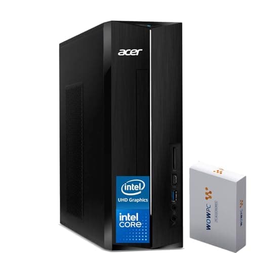 Image of Acer 2025 Aspire Desktop, 16GB RAM, 256GB PCIe SSD + 1TB HDD, Intel Processor, Ultra-Quiet Design, SD Card Reader, Dual 4K Monitor Support, USB-C, Wired Keyboard and Mouse, Windows 11