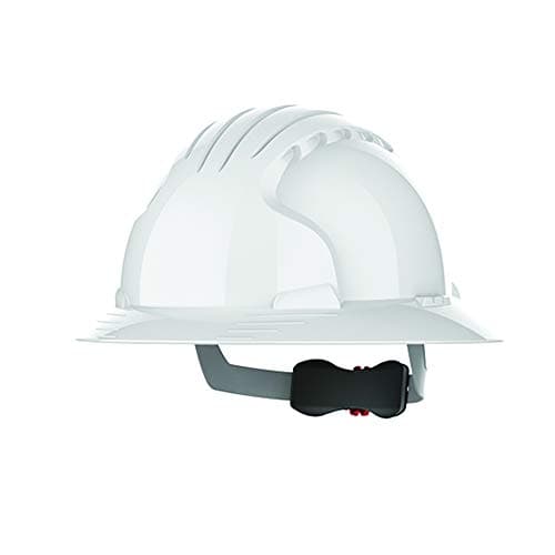 Image of JSP EVO6100 Full Brim Safety Helmet with Wheel Ratchet - white (AJP170-000-100)