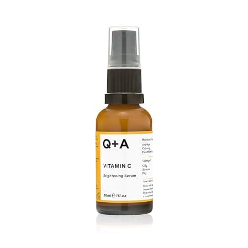 Image of Q+A Vitamin C Brightening Face Serum (30ml), Vitamin C Serum for Face with Hyaluronic Acid, Hydrating and Anti-Ageing, Fragrance Free Skincare, Brightens Skin and Evens Out Skin Tone