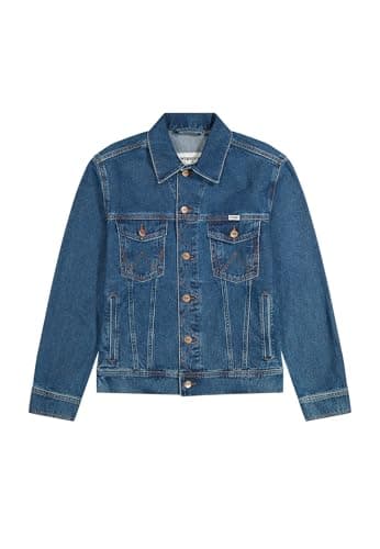 Image of Wrangler Mens Classic Jacket, STONEWASH, M UK