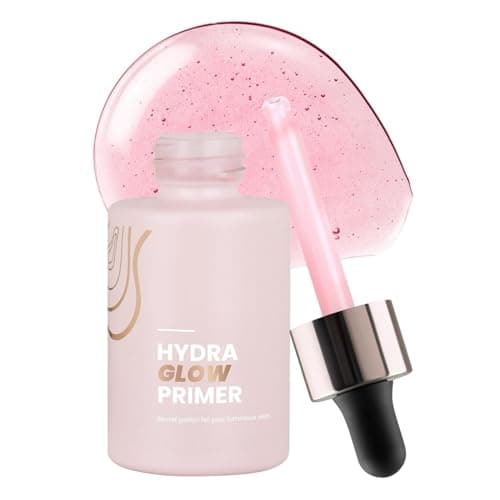 Image of Hydra Glow Primer for Face Makeup (30ml) | Nourishes Skin with Hyaluronic Acid, Argan oil, Aloe vera Extract & Chamomile Water | Subtle Radiance | Dewy Base & Moisturization