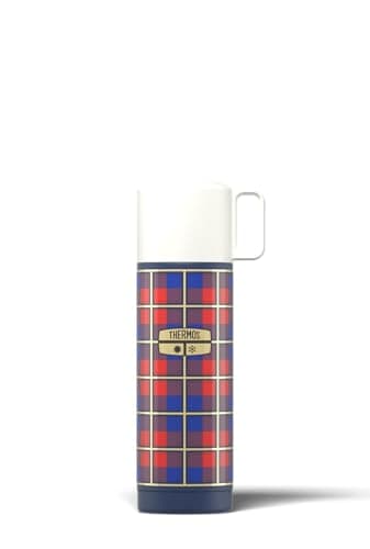 Image of Thermos - Revival Blue Flask (500ml) - Premium Leak Proof Insulated Tea & Coffee Flask for Hot & Cold Drinks, Built-in Cup, Push Button Stopper, BPA-Free, Durable Steel