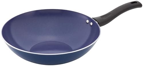 Image of Judge Ceraglide 28cm Wok – Non-Stick Ceramic Coating, Stir-Fry Pan, Easy-Clean, Induction Compatible - Blue