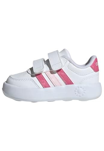 Image of adidas Unisex Baby BREAKNET 3.0 Shoes Infants, FTWR White/Pink Fusion/Clear Pink, 5.5 UK Child
