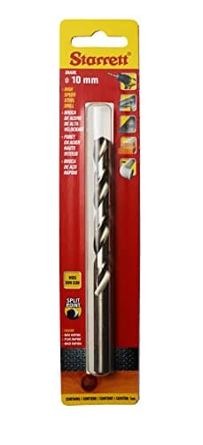 Image of Starrett Split Point Drill Bits - HSS High Speed Steel 10x133mm KBAR100 Twist Drill Bit - For Steel Cast Iron Wood Soft Materials Iron