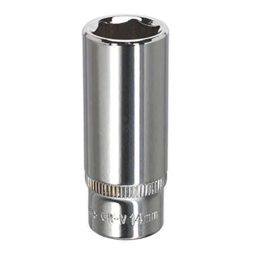 Image of Sealey Sp1414D Walldrive Socket 14Mm Deep 1/4Sq Drive Fully Polished
