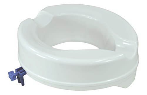 Image of Aidapt 100mm (4") Elevation Raised Comfortable Toilet Seat Easy Fit White