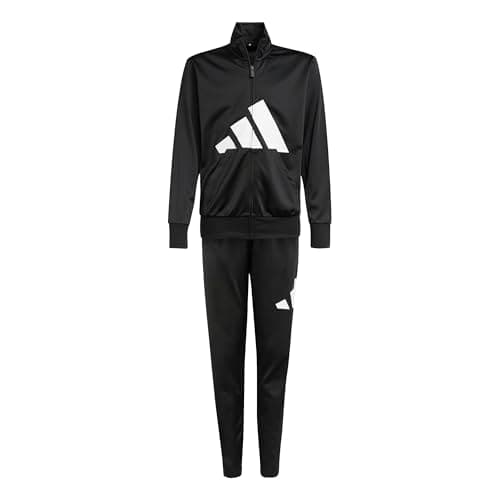 Image of adidas Unisex Kids ESSENTIALS BIG LOGO CLIMACOOL TRACKSUIT, black/white, 13-14 Years