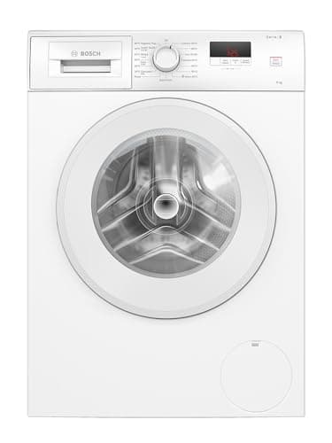 Image of Bosch WGE03408GB Series 2, Free-Standing Washing Machine Front Loader, A Rated, 8 kg, 1400 rpm, Extremely Quick 15/30 Wash, Speed Programme, White