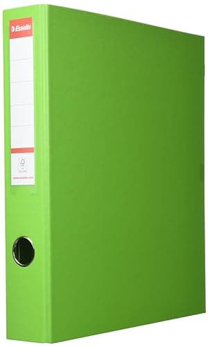 Image of Esselte A4 Maxi 4 cm Diameter PP Standard Ring Binder - Green