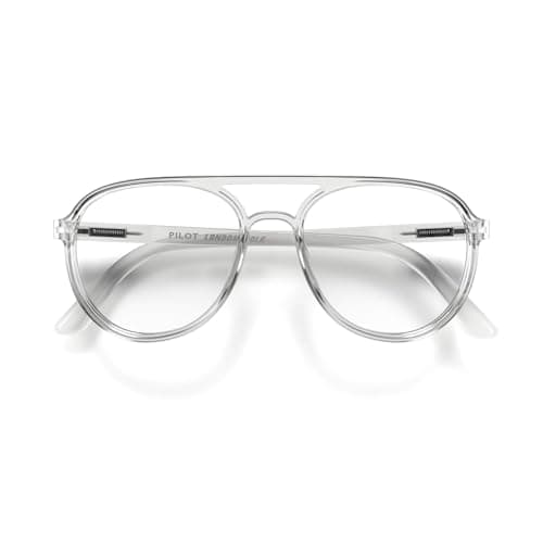 Image of LONDON MOLE® Pilot blue light blocking glasses | Cool pilot-style shaped blue blockers | Anti eyestrain for screens | Men’s Women’s Unisex | Spring hinges