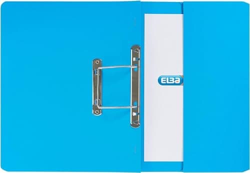 Image of Hamelin 100090146 Foolscap Elba Strongline 320 gsm 36 mm Spring Pocket File - Blue (Pack of 25)