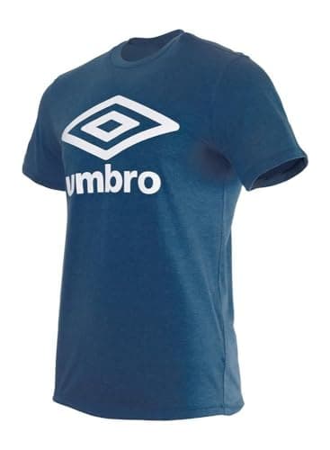 Image of Umbro Men's Fw Large Logo Cotton Tee T-Shirt, Blue (Dark Navy Y70), X-Large