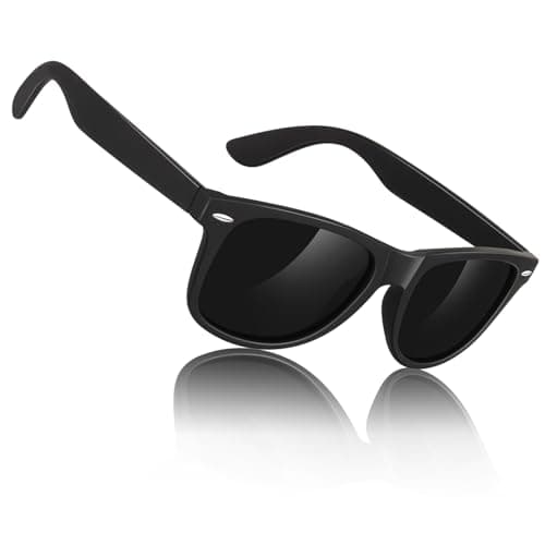 Image of Sunier Sunglasses Mens Womens Polarised, Retro Square Ultralight Driving Fishing Running Cycling Shades Mens with UV400 Protection