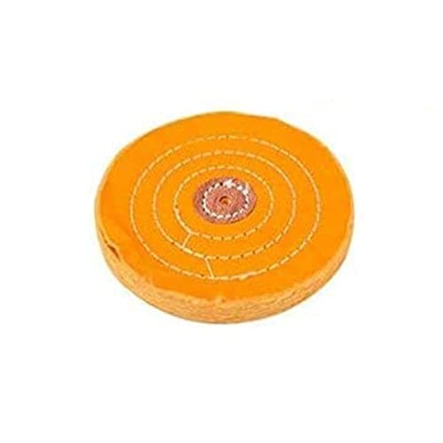 Image of Yellow Buffing Wheels 6" 150mm Small Hole 3mm Spiral Double-Stitched Polished Wheel Pad Polishing Grinding Machine Buffing Pads for Metal Aluminum,Stainless Steel,Jewelry,Wood,Plastic,Glass