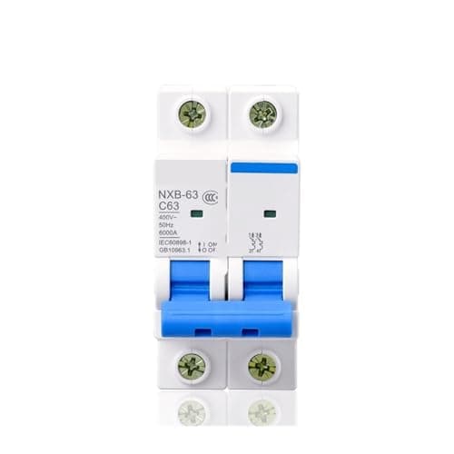 Image of NXB-63 2P Circuit Breaker C Curve AC 230/400V DIN Rail Mounting 2A-63A For Household(25A)