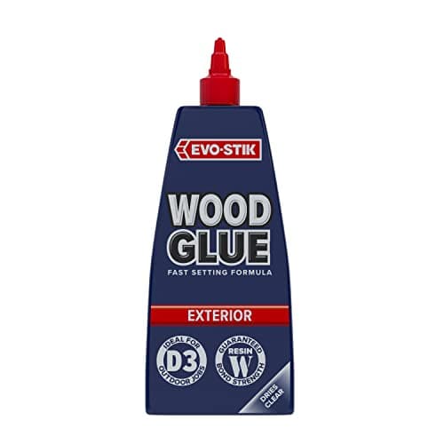 Image of EVO-STIK Exterior Wood Glue 500ml - D3 - Weatherproof - Extra Strong - Fast Setting Glue - Dries Clear - Suitable For All Wood Types