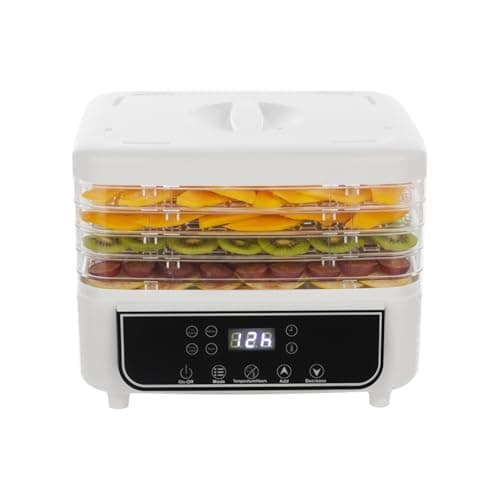 Image of 5-Tier Food Dehydrator, with Digital Timer and Adjustable Temperature (35-70°C), Temperature Control for Jerky, Herbs, Vegetables, Meat, Flowers and Pet Treats