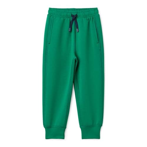 Image of Amazon Essentials Boys' Athletic Loose-Fit Jogger Tracksuit Bottoms with Pockets, Active Sweat, Emerald Green, 9 Years