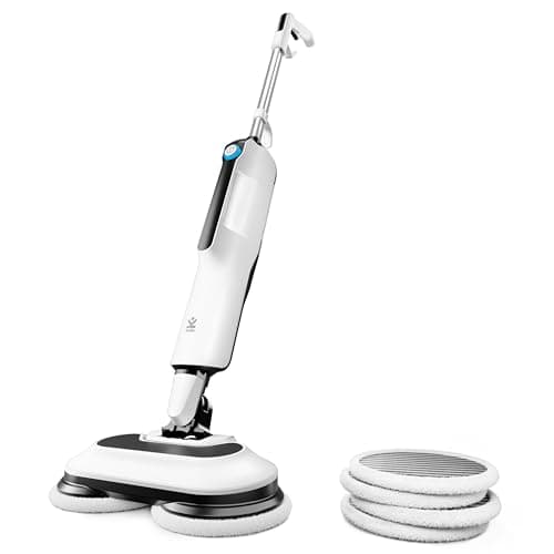 Image of Avalla T-30 Steam Mop & Scrubber with Dual Rotating Pads, 140°C Steam Cleaner, 15s Fast Heat Up, 8m Long Cord, 6 Washable Pads - Automatic Electric Floor Cleaner for Hardwood, Tile & Laminate