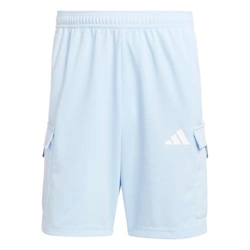 Image of adidas Men's Tiro Cargo Shorts, Blue/White, XL