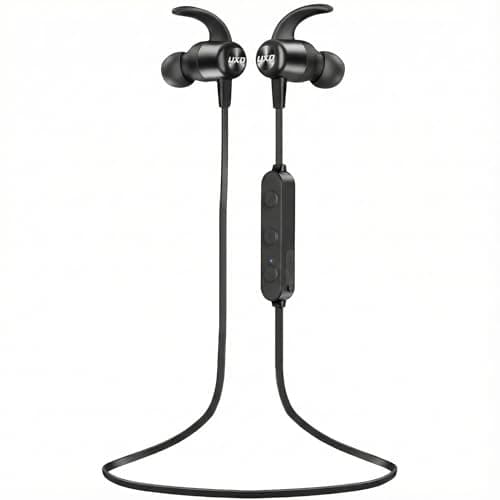 Image of UXD Bluetooth 5.0 Magnetic Neckband Earphones, 20H Playtime, Clear Call Mic, HiFi Sound, Liquid Silicone In-Ear Headphones with Volume Control for Running, Work & Travel