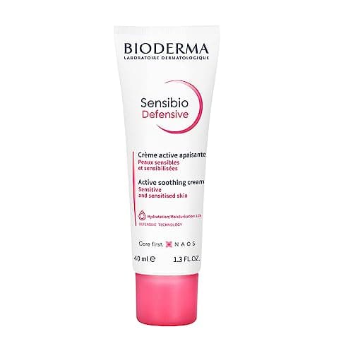 Image of Bioderma Sensibio Defensive - Soothing & Protective Light Face Cream for Sensitive & Dry Skin, Moisturiser Enriched with Vitamin E & Glycerin, 40ml