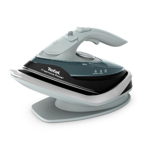Image of Tefal Freemove Power Cordless Steam Iron, 2600W, 220 g/min Steam Boost, 40g/min Continuous Steam, Fast Recharge Lightweight Design, Ceramic Soleplate, Auto Off Anti Drip, FV6672G0