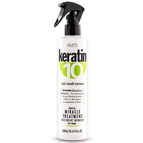 Image of KERATIN 10 gum salon LEAVE IN MIRACLE TREATMENT 300ml RSP £19.99