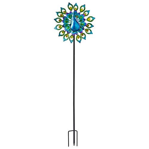 Image of Smart Solar Peacock Windspinner Garden Light