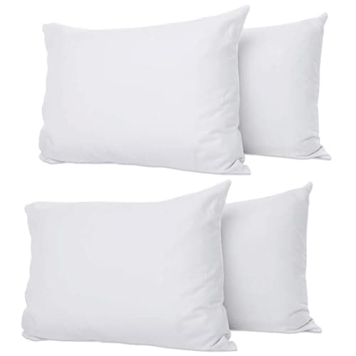 Image of Pillow Cases 4 Pack White, Soft & Breathable 100% Brushed Microfiber Pillowcase. Anti-Allergic & Machine Washable with Secure Envelope Closure, Multicolor, UK Size 50 × 75 cm