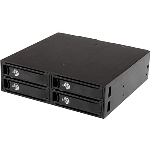 Image of StarTech.com 4-Bay Mobile Rack Backplane for 2.5in SATA/SAS Drives - Hot Swap SSDs/HDDs from 5-15mm - Supports SAS II & SATA III (6 Gbps)