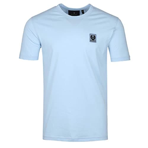 Image of Belstaff Cotton Jersey T-Shirt Colour : Light Blue, Size : Large